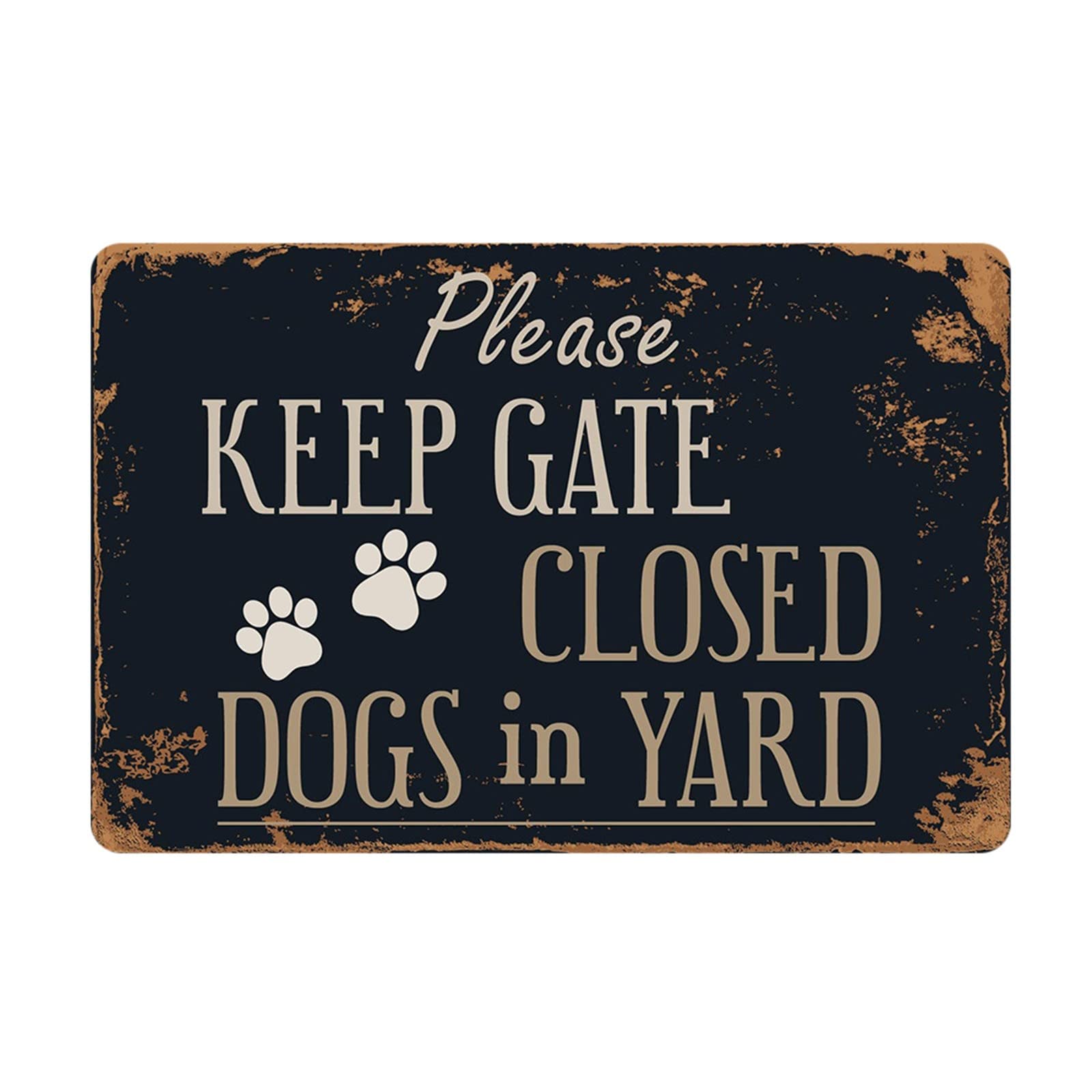 FABFEGU Metal Garage Keep Out Sign - Rustic Wall Decor Plaque for Home, Club, Cafe & Bar - Multicolor Home Sweet Home Gift - Perfect for Man Cave, Shed, or Workshop Entryway