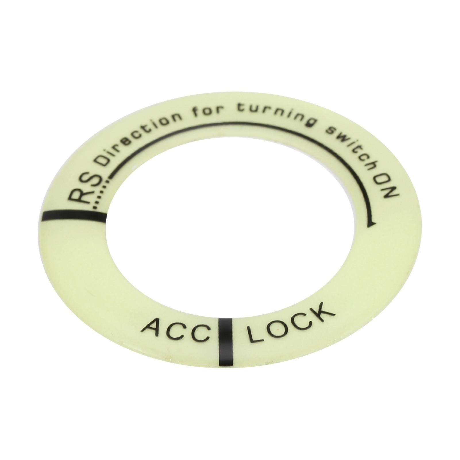 Universal Car & Motorcycle Glow in The Dark Ignition Switch Key Ring Cover - Epoxy Resin Decorative Trim Ring (Green & Black) - Perfect for Night Riders & Vehicle Customization
