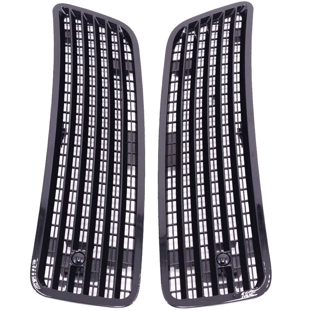 High Gloss Hood Upper Grill Vent Trim Pair - Compatible with Mercedes Benz S550 W221 (2007-2013) Models | Perfect Fit for 2218800205 & 2218800305 | Enhances Front Grille Appearance & Aerodynamics