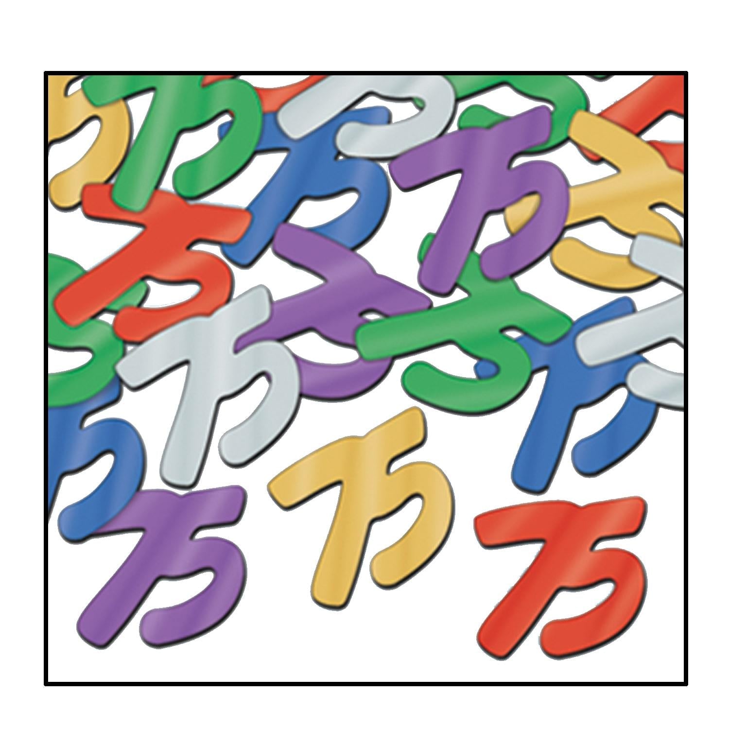 12 Pack Beistle Confetti for 75th Birthday Party - Multi-Color Silhouette Decorations (0.5 Oz/Pkg) | Perfect for Anniversary Celebrations, Milestone Events & Festive Party Decor