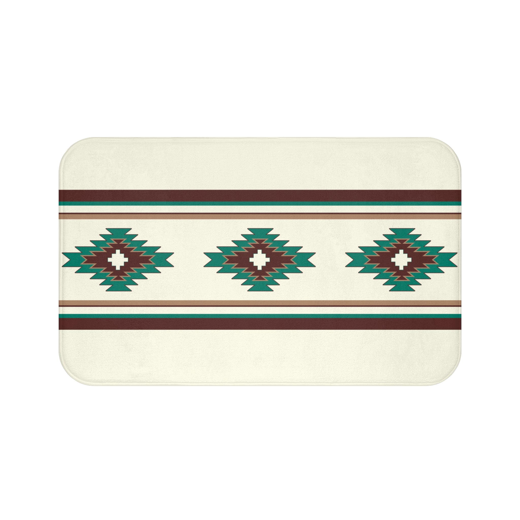 Boho Bath Mat - Soft Microfiber Bathroom Rug with Southwestern Desert Trail Design, Non-Slip Shower Mat for Small & Large Bathrooms - Perfect for Modern Boho Decor and Cozy Bathroom Comfort