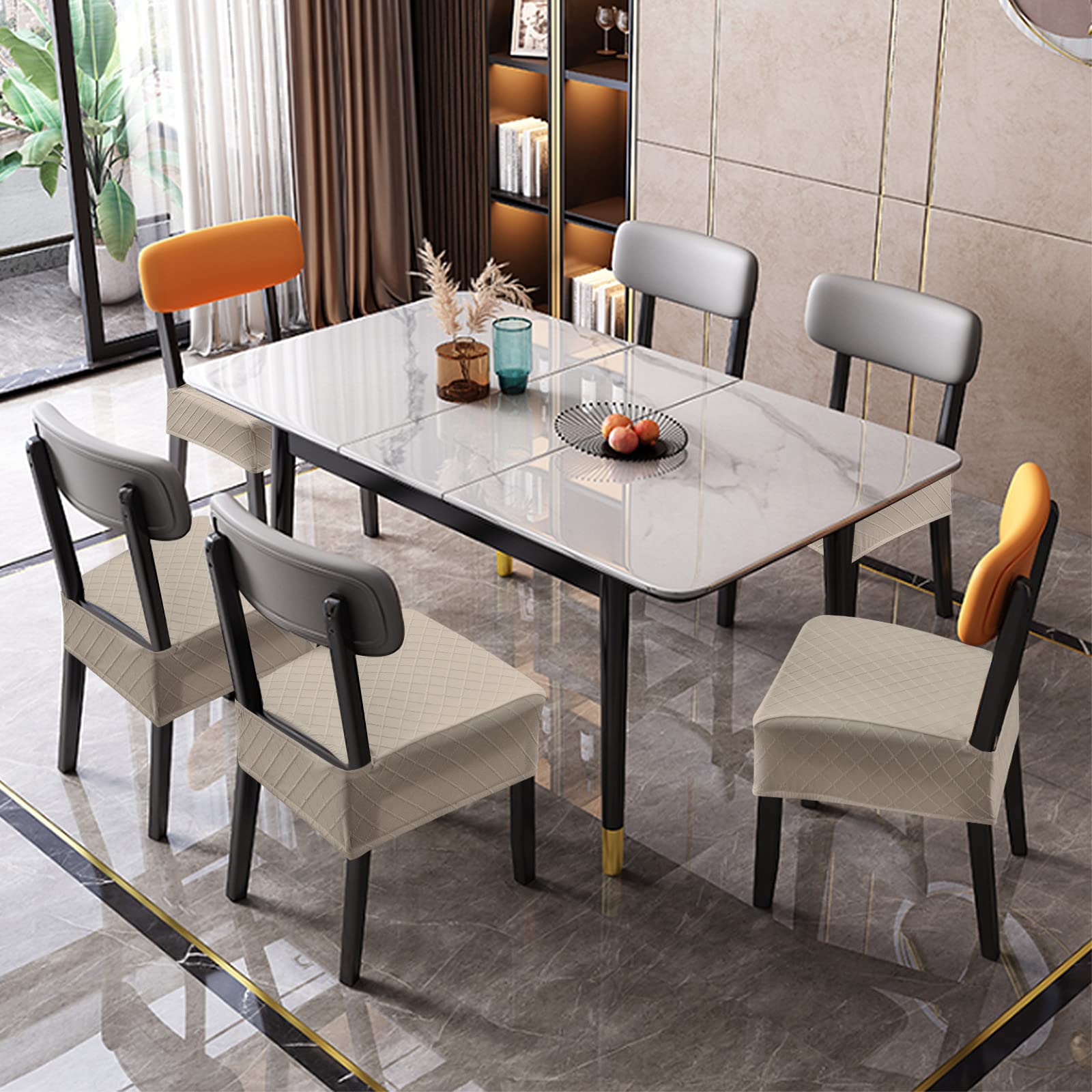 **Waterproof Chair Covers for Dining Room - Genina Washable Seat Slipcovers for Kitchen, Office, and Outdoor Use**    (Note: This optimized title includes keywords like 