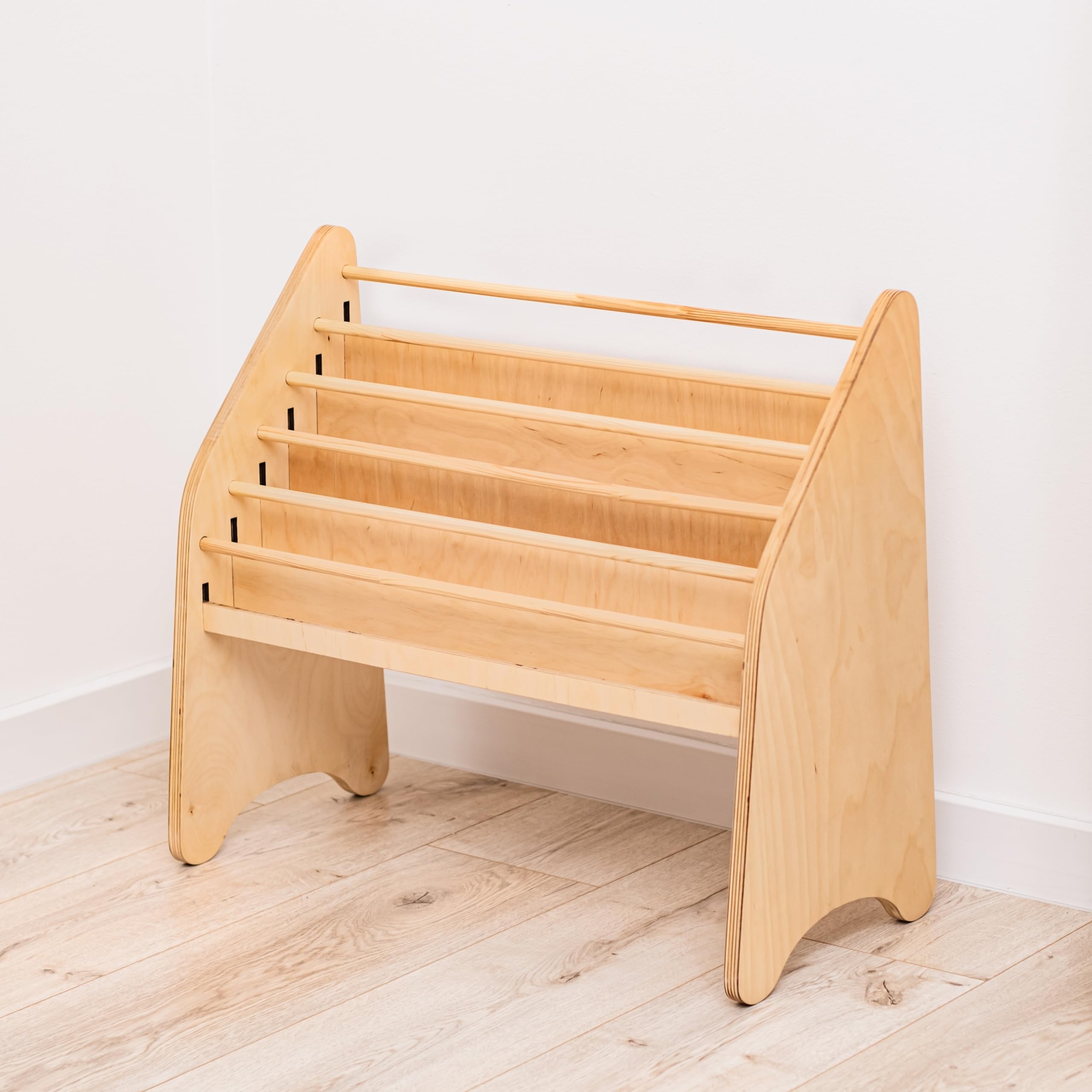 Montessori Kids Bookshelf - Wooden Bookcase for Toddlers & Children | Natural Wood Storage Shelf for Playroom, Nursery & Bedroom | Perfect Gift for 2nd & 3rd Birthday (Small, Green) - Organize Storybooks, Toys & Learning Materials