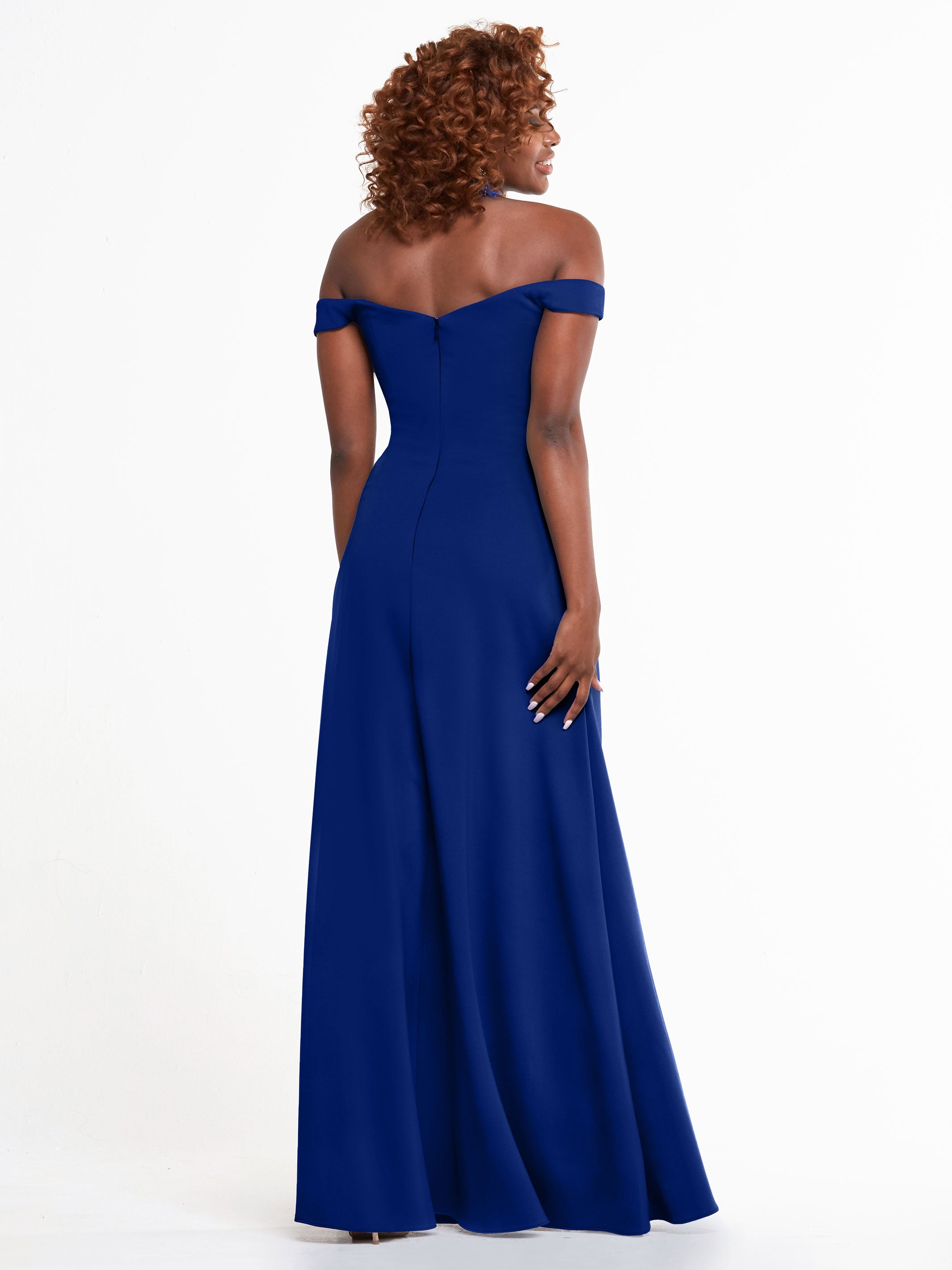 Elegant A-Line Double Knit Bridesmaid Dress with Off-the-Shoulder Straps - Perfect for Weddings, Formal Events & Special Occasions