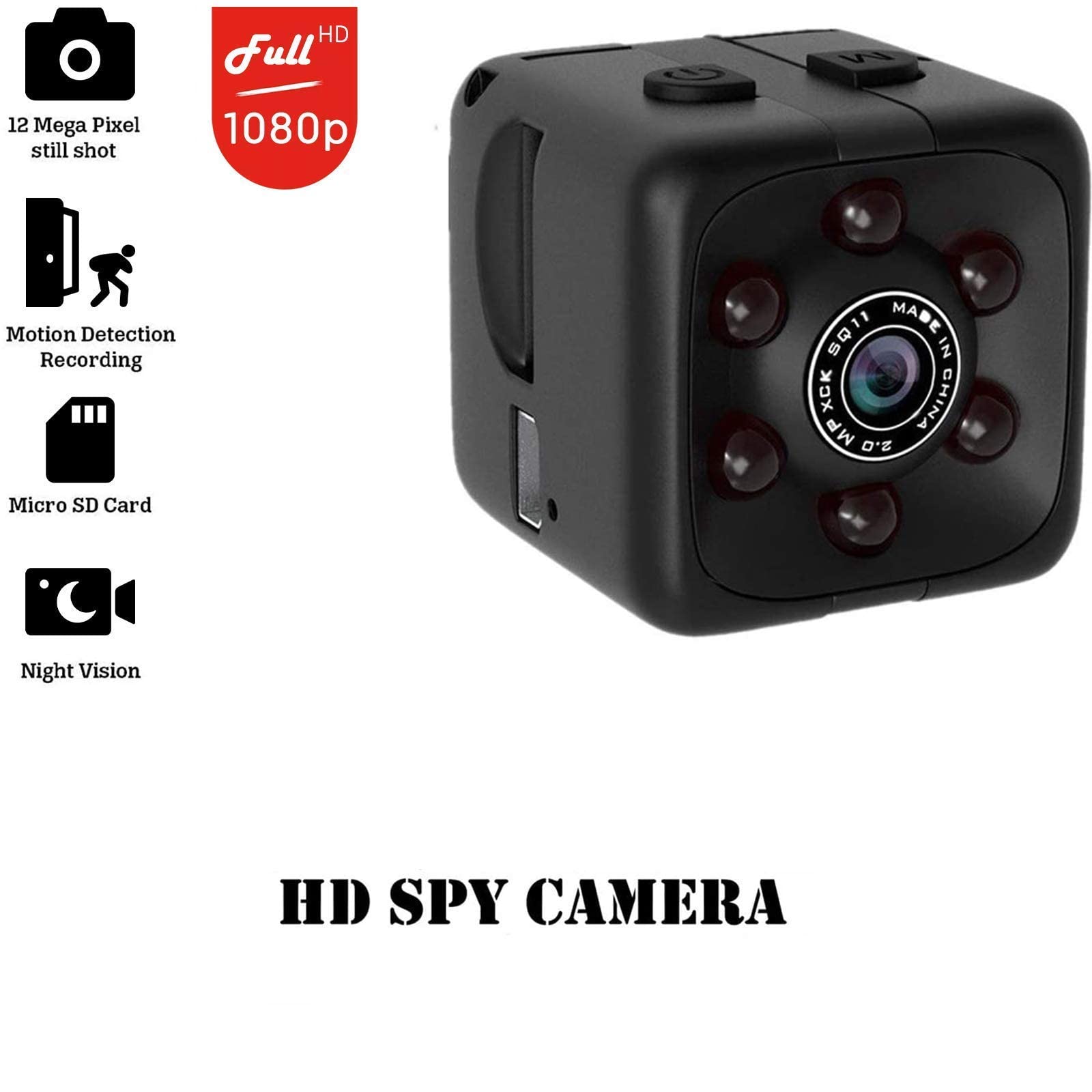 Mini Spy Camera with 32GB SD Card - HD Hidden Camera with Night Vision & Motion Detection | Wireless Nanny Cam for Home Security, Baby Monitor, Pet Surveillance & Office Use