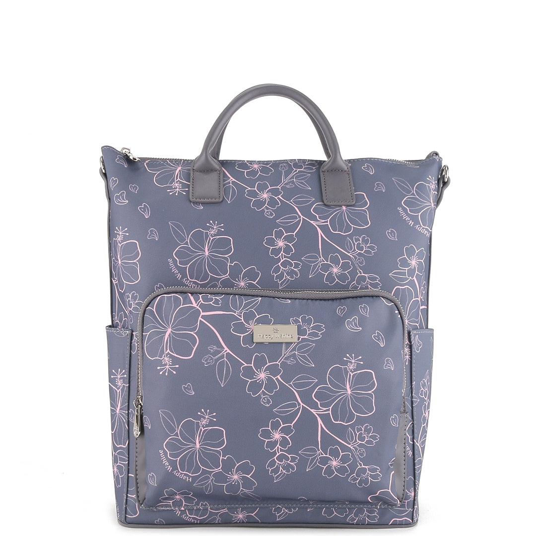 Ke'olu Sakura Grey Diaper Bag - Stylish & Spacious Baby Bag for Moms, Perfect for Travel, Daycare & On-the-Go Parenting Essentials