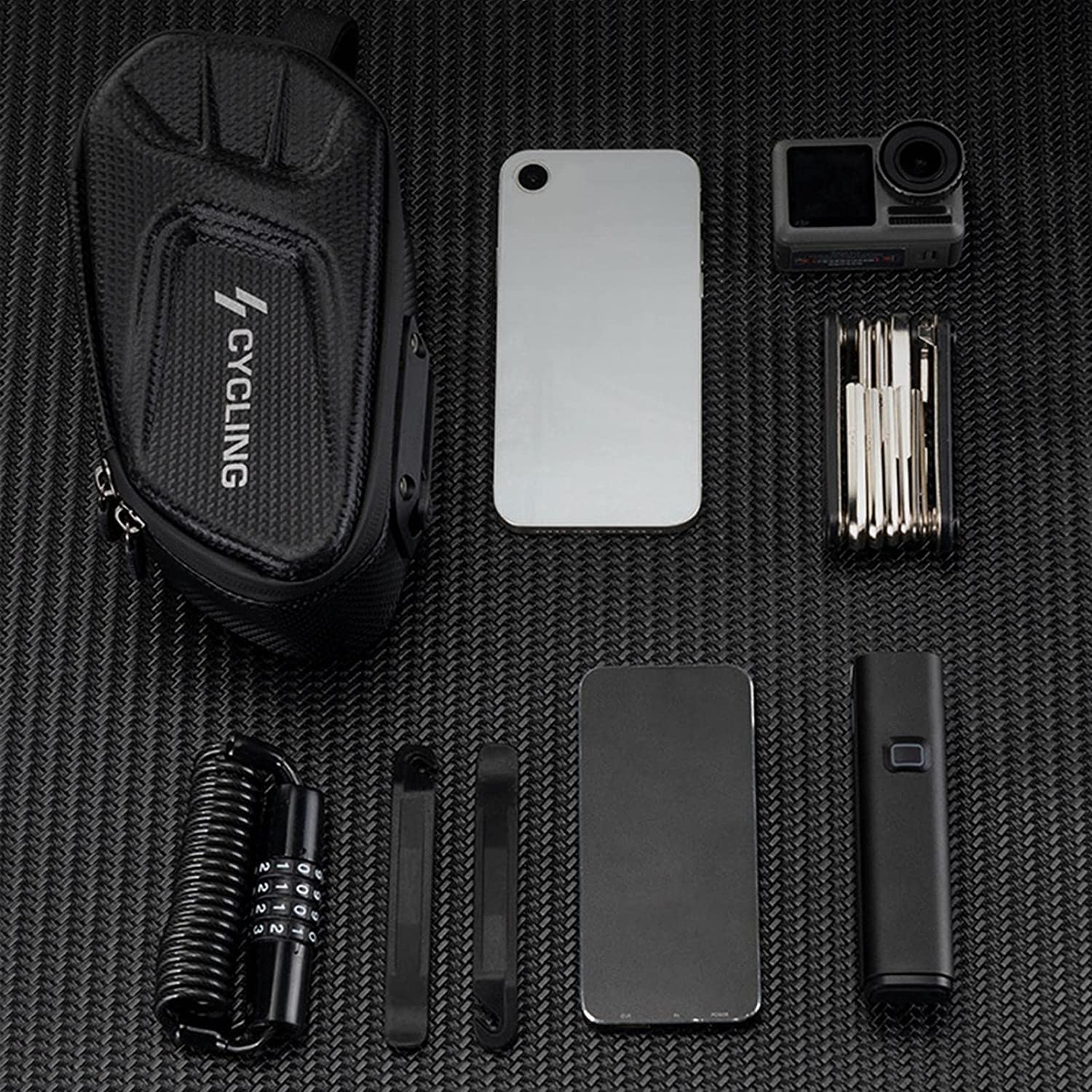 **Waterproof Bike Saddle Bag - Under Seat Storage Pouch for MTB & Road Bicycles | EVA PU Material with Reflective Stripe | Holds Repair Tools & Essentials | Perfect for Commuting, Mountain Biking & Long-Distance Cycling**