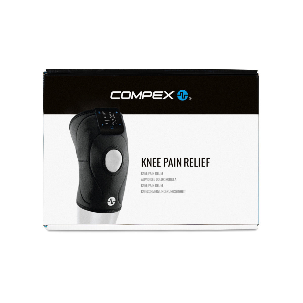 Compex TENS+EMS Dual Pulse Heating Knee Massager - Pain Relief & Muscle Recovery for Athletes & Arthritis Sufferers - Home & Gym Use