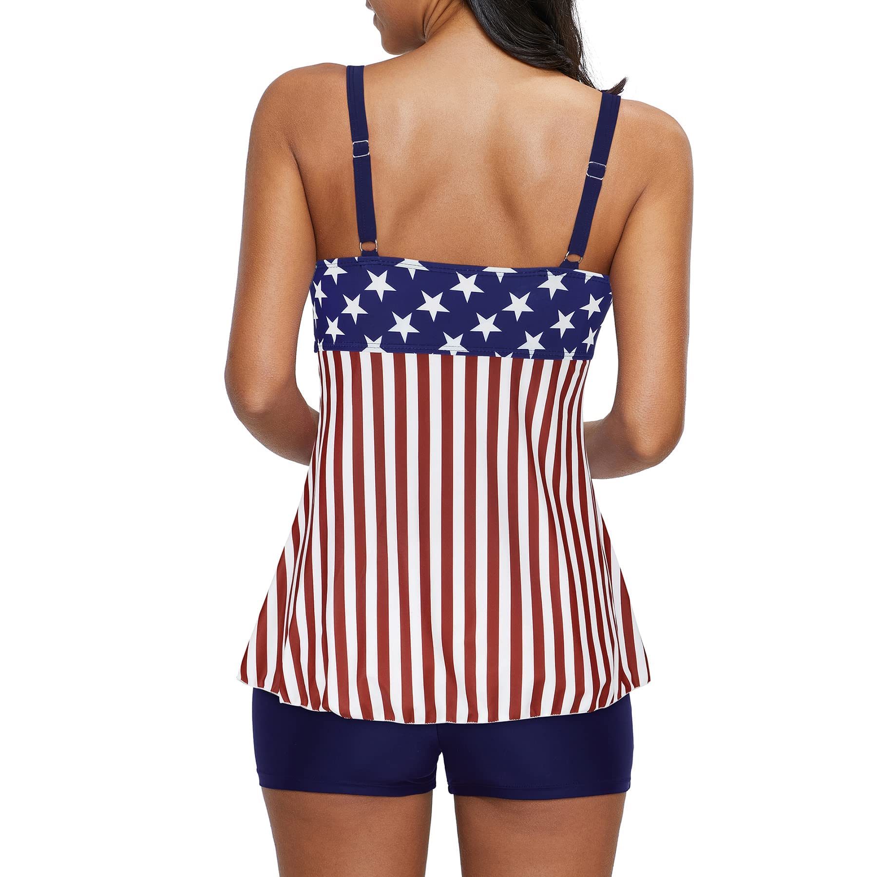 Zando Women's 2 Piece Tankini Swimsuits - High Waisted Boyshorts & Tank Top Bathing Suit for Beach, Pool & Vacation 2025 Summer Swimwear