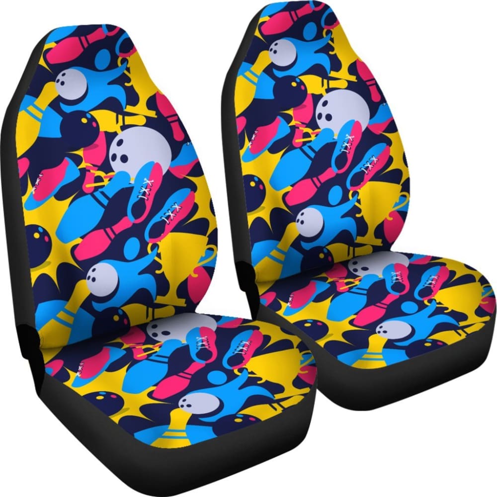 Premium Bowling Car Seat Cover - Universal Fit, Waterproof & Non-Slip Protection for Cars, SUVs, Trucks - Perfect for Sports Enthusiasts & Bowling League Players
