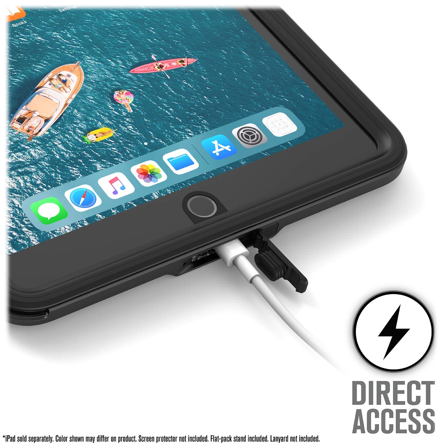 **Catalyst Waterproof Case for iPad 10.2 (9th/8th/7th Gen) – 6.6ft Waterproof, 4ft Drop Proof, Full Body Protection, Built-in Screen Protector, Kickstand & True Acoustic Sound – Black – Perfect for Outdoor Adventures, Swimming & Extreme Sports**