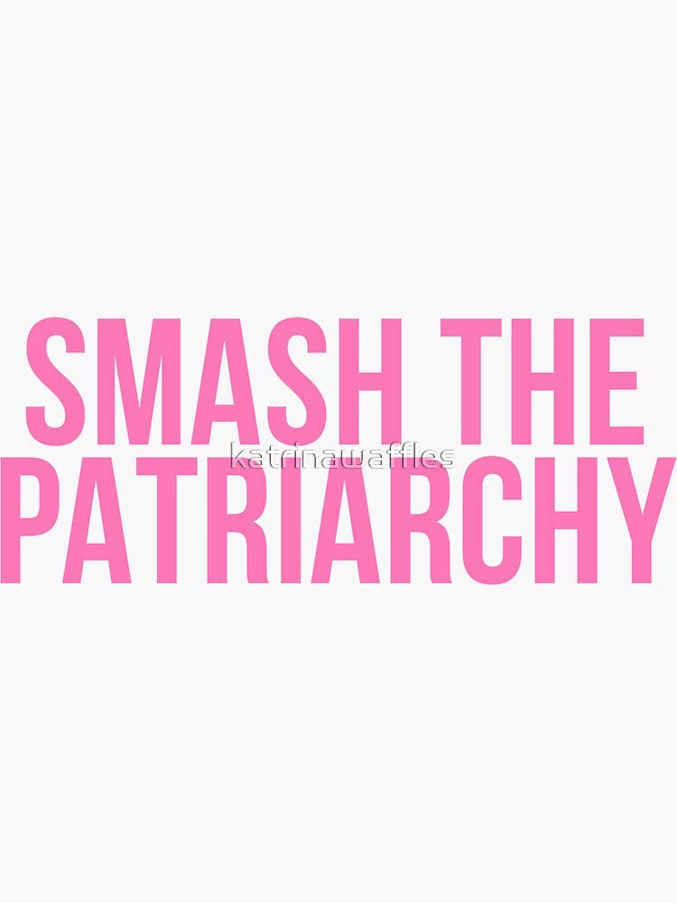 Smash The Patriarchy Sticker - Waterproof Vinyl Decal for Cars, Laptops, Windows, Walls & Trucks - Feminist Empowerment Sticker for Bumper, Laptop, Phone & Home Decor