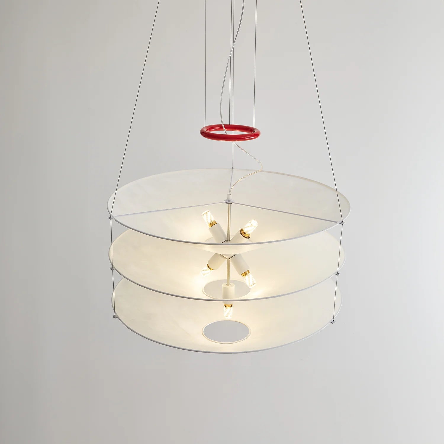 Modern Floating Pendant Lamp - Adjustable Hanging Light Fixture for Living Room, Bedroom, Dining Room - Perfect for Home Decor, Indoor Lighting, and Creating Ambient Atmosphere