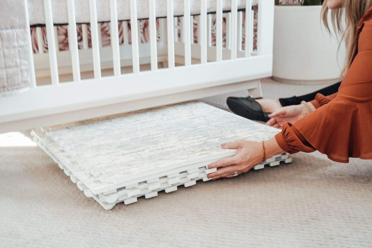 Baby Play Mat - Extra Large 8x12 ft Tummy Time Floor Mat | Non-Toxic EVA Foam, Stackable, Soft & Lightweight | PVC-Free, Jade Green | Perfect for Nursery, Playroom & Daycare Safety