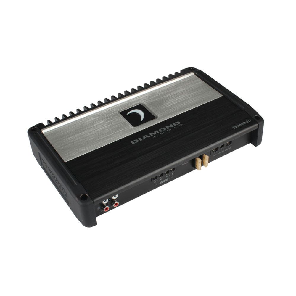 Diamond Audio DES400.2D 500W RMS 2-Channel Class D Car Amplifier - Full Range DES Series (Refurbished) | Perfect for Car Audio Systems & Bass Enhancement