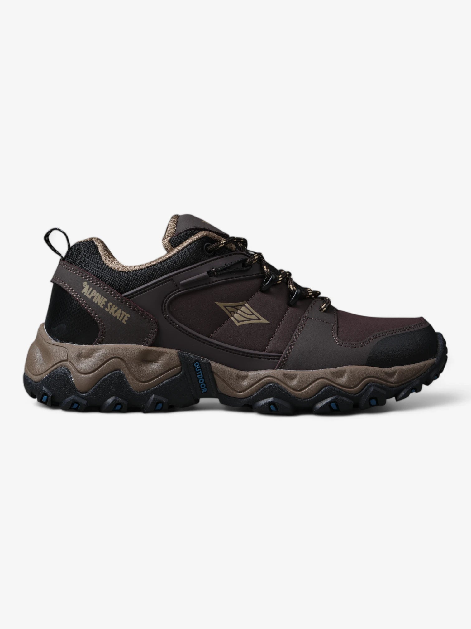 Alpine Skate Polson Brown & Black Skateboarding Shoes - Durable & Comfortable for Street Skating and Casual Wear
