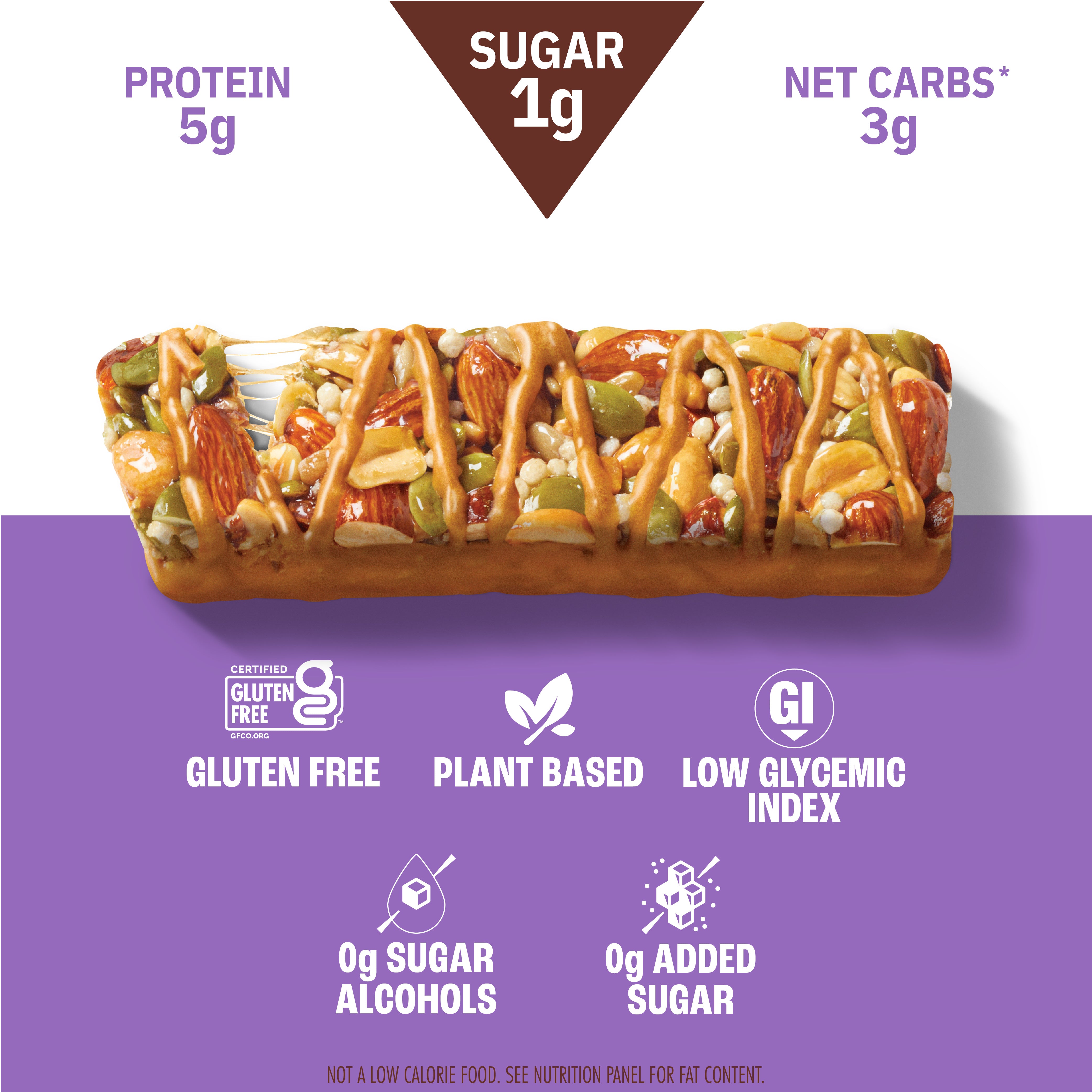 Organic Caramel Sea Salt Nut & Seed Bars - Gluten Free Snack (12 Pack) - Perfect for Hiking, Travel & Healthy On-the-Go Energy