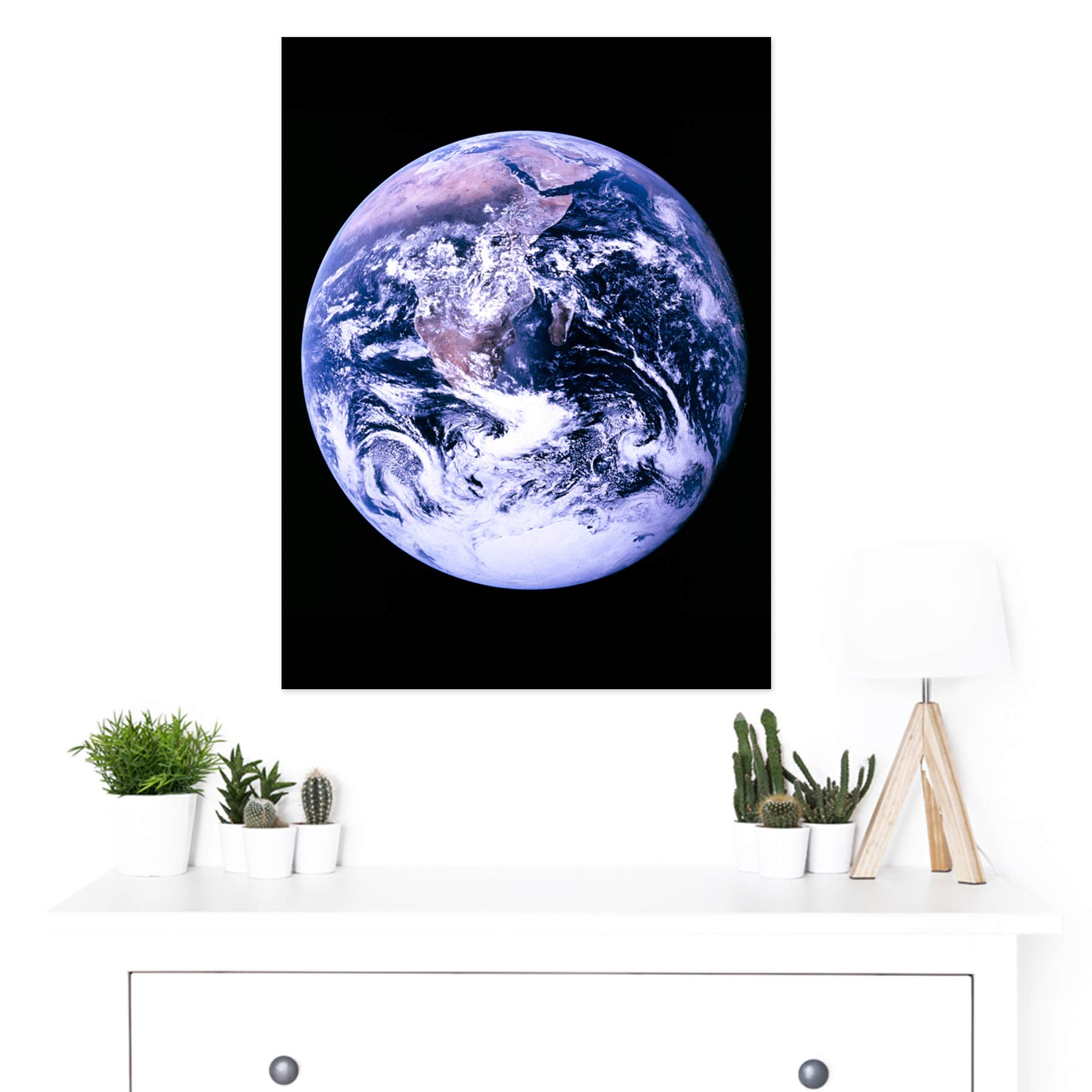NASA Apollo 17 Blue Marble Earth Photograph - Premium Large Wall Art Poster Print 18x24 Inch (45x60cm) - Space Decor for Living Room, Office & Classroom