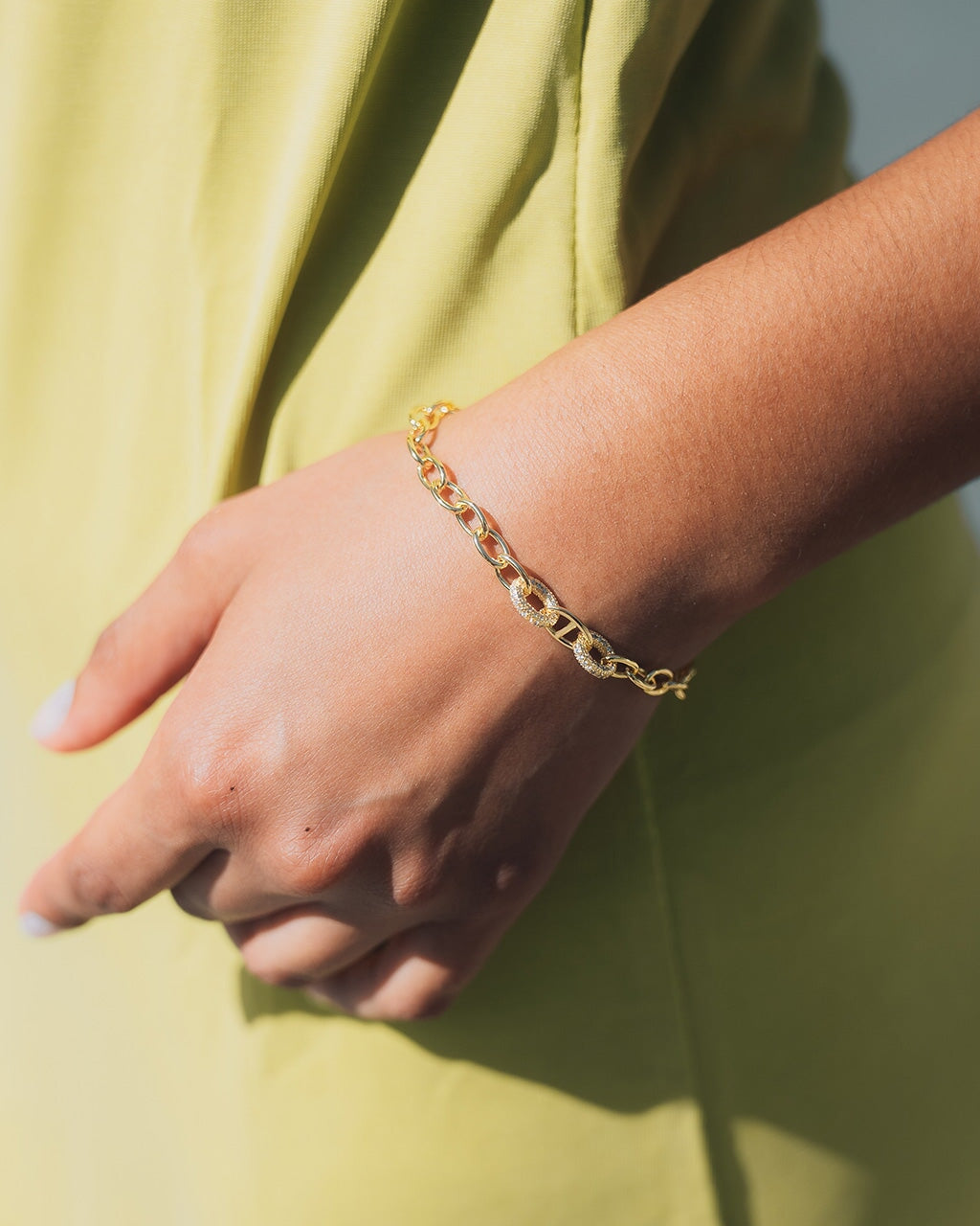 Reina CZ Chain Link Bracelet - Elegant Cubic Zirconia Jewelry for Women | Perfect for Parties, Weddings & Everyday Wear