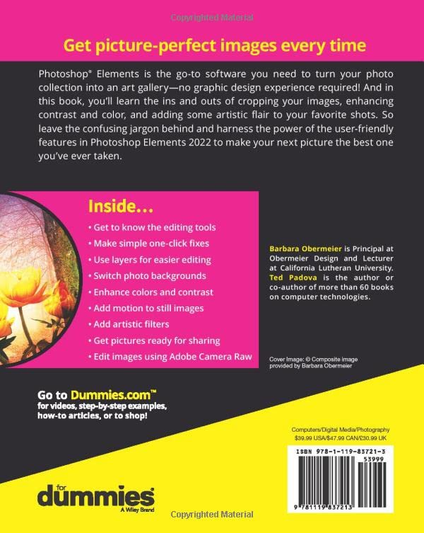 Photoshop Elements 2022 For Dummies - Easy Photo Editing Guide for Beginners | Learn Digital Photography & Creative Projects
