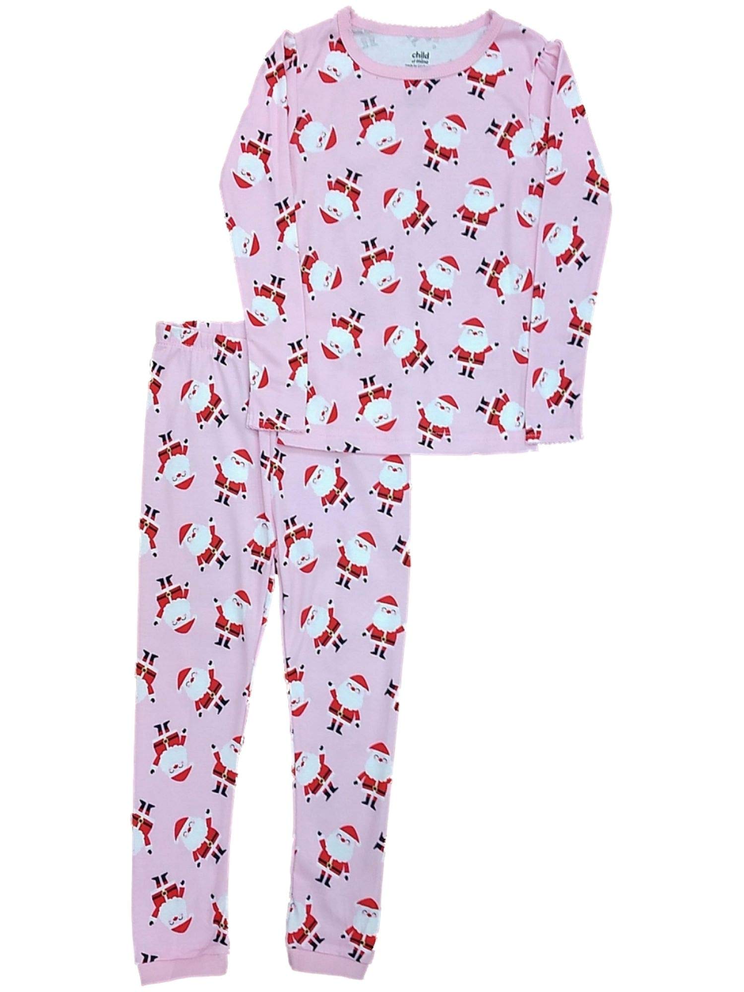 Carters Baby Girls Pink Santa Christmas Pajamas Set - Soft Cotton Sleepwear for Infants & Toddlers - Perfect for Holiday Photos, Christmas Morning & Cozy Winter Nights