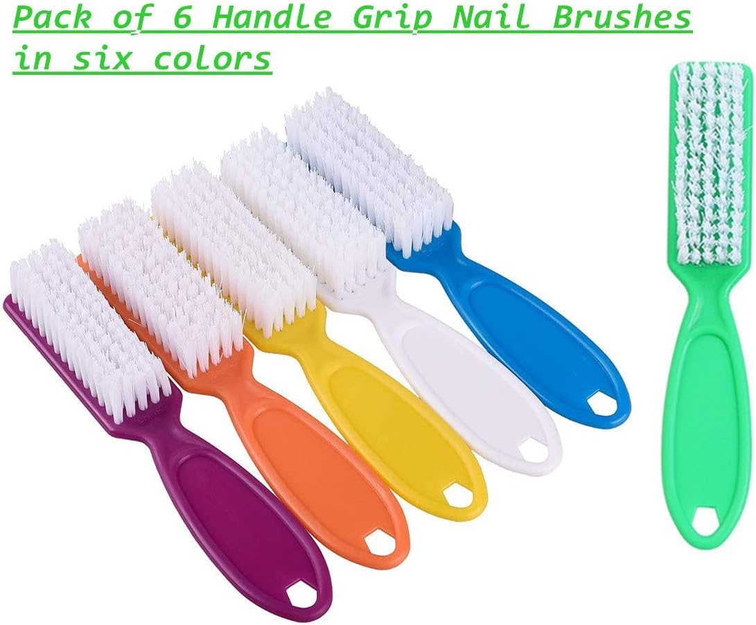 Professional Handle Grip Nail Brush - Manicure & Pedicure Tool for Deep Cleaning Nails and Toes - Durable Nail Scrub Brush for Home, Salon, and Travel Use (1-Pack)