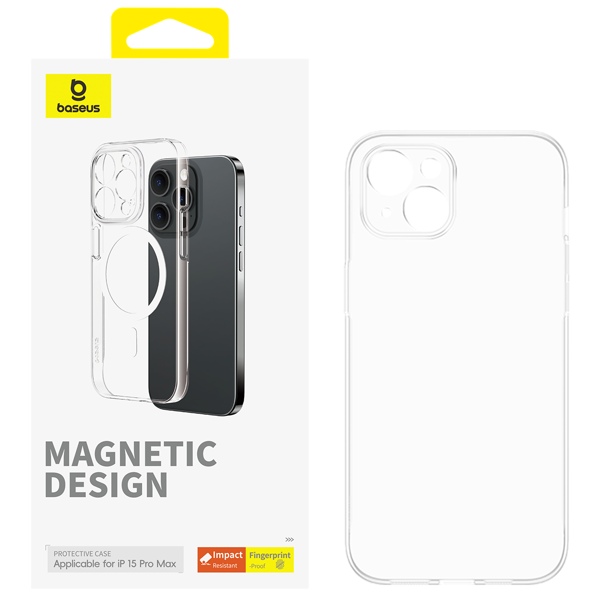 Ultra Thin Transparent Baseus MagSafe Case for iPhone 15 Pro Max - Crystal Clear Protection with Magnetic Alignment - Perfect for Work, Travel & Everyday Use