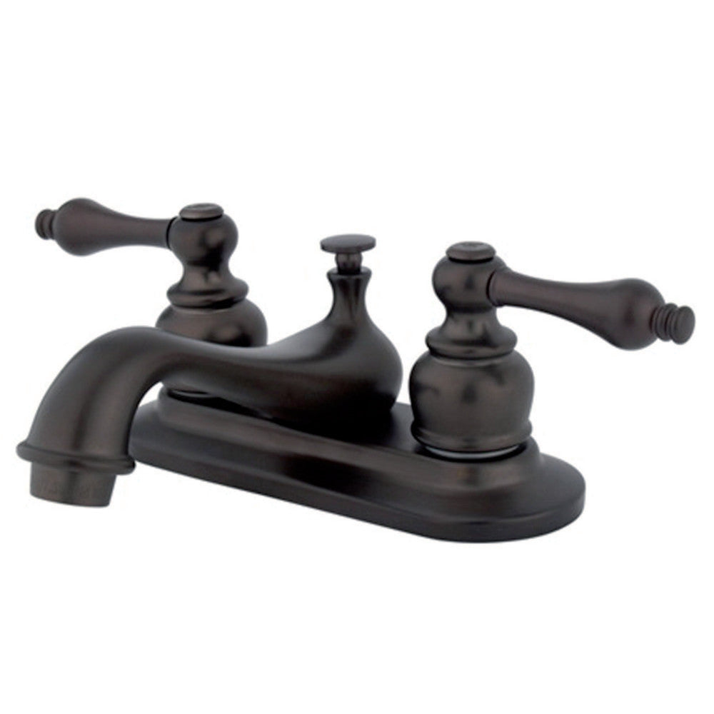 Kingston Brass KB607ALB 4-Inch Centerset Bathroom Faucet - Modern Water-Saving Design for Sink Vanity, Powder Room & Guest Bath Installation