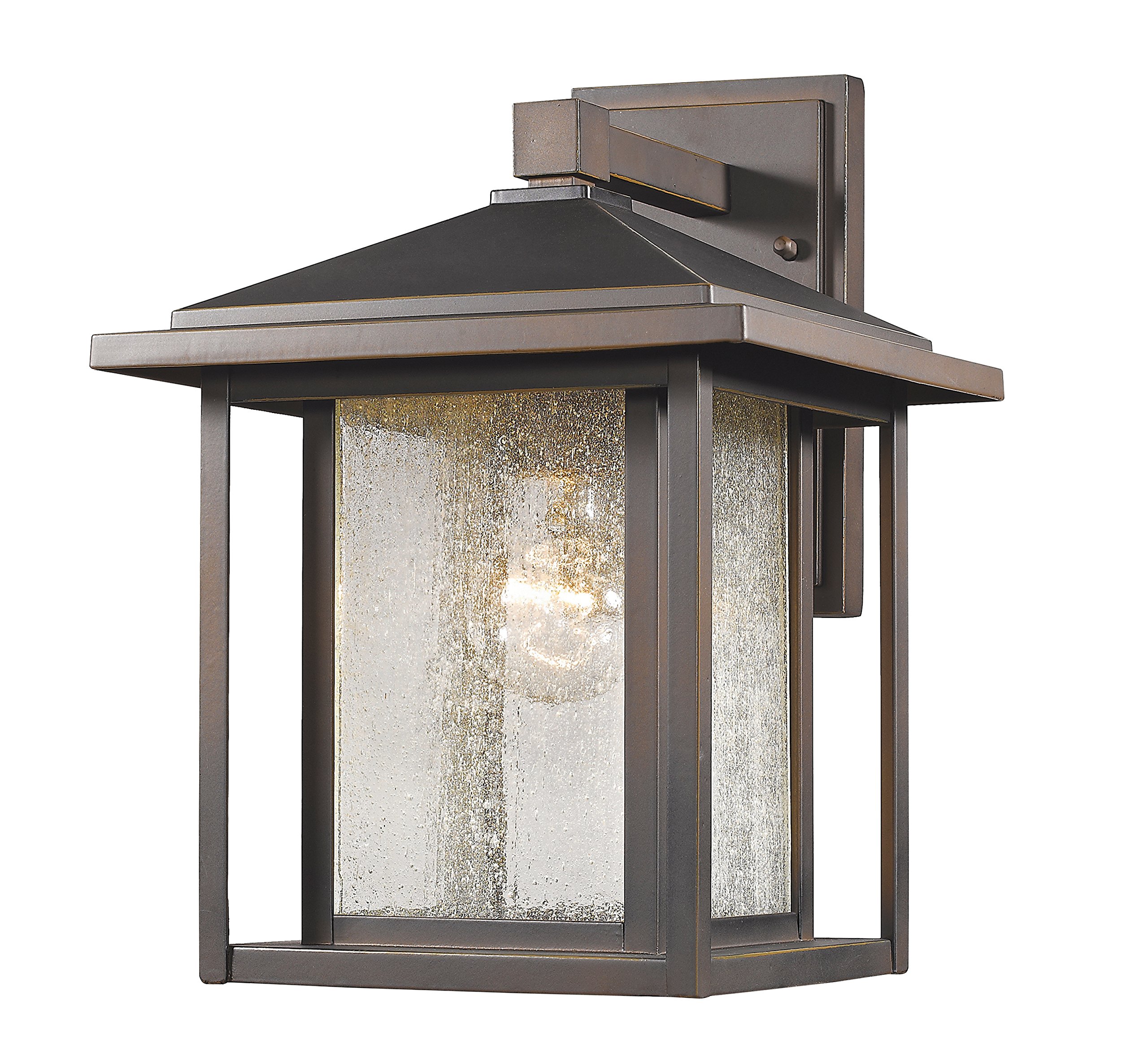 Z-Lite 554M-ORB 1-Light Outdoor Wall Sconce in Oil Rubbed Bronze - Perfect for Porch, Patio, and Entryway Lighting