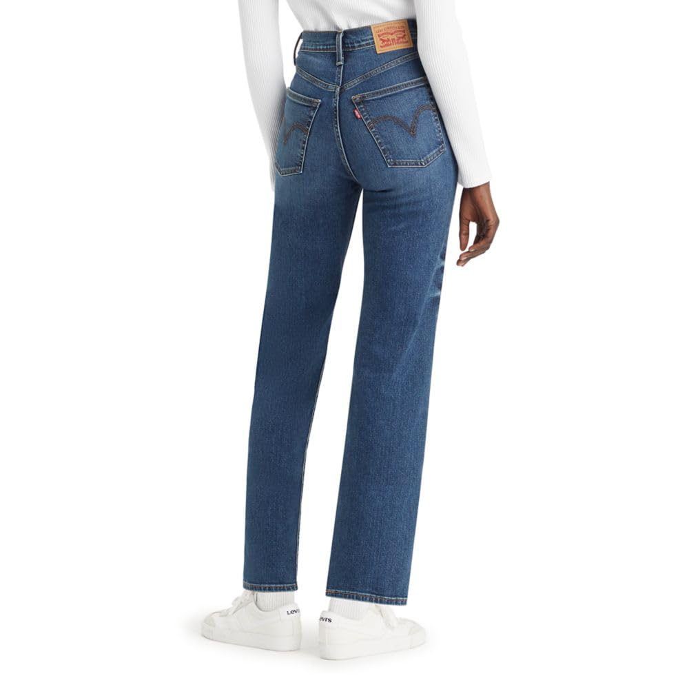 Levi's Women's Ribcage Straight Ankle Jeans - High Waist Slim Fit Denim Pants for Casual Wear & Everyday Outfits