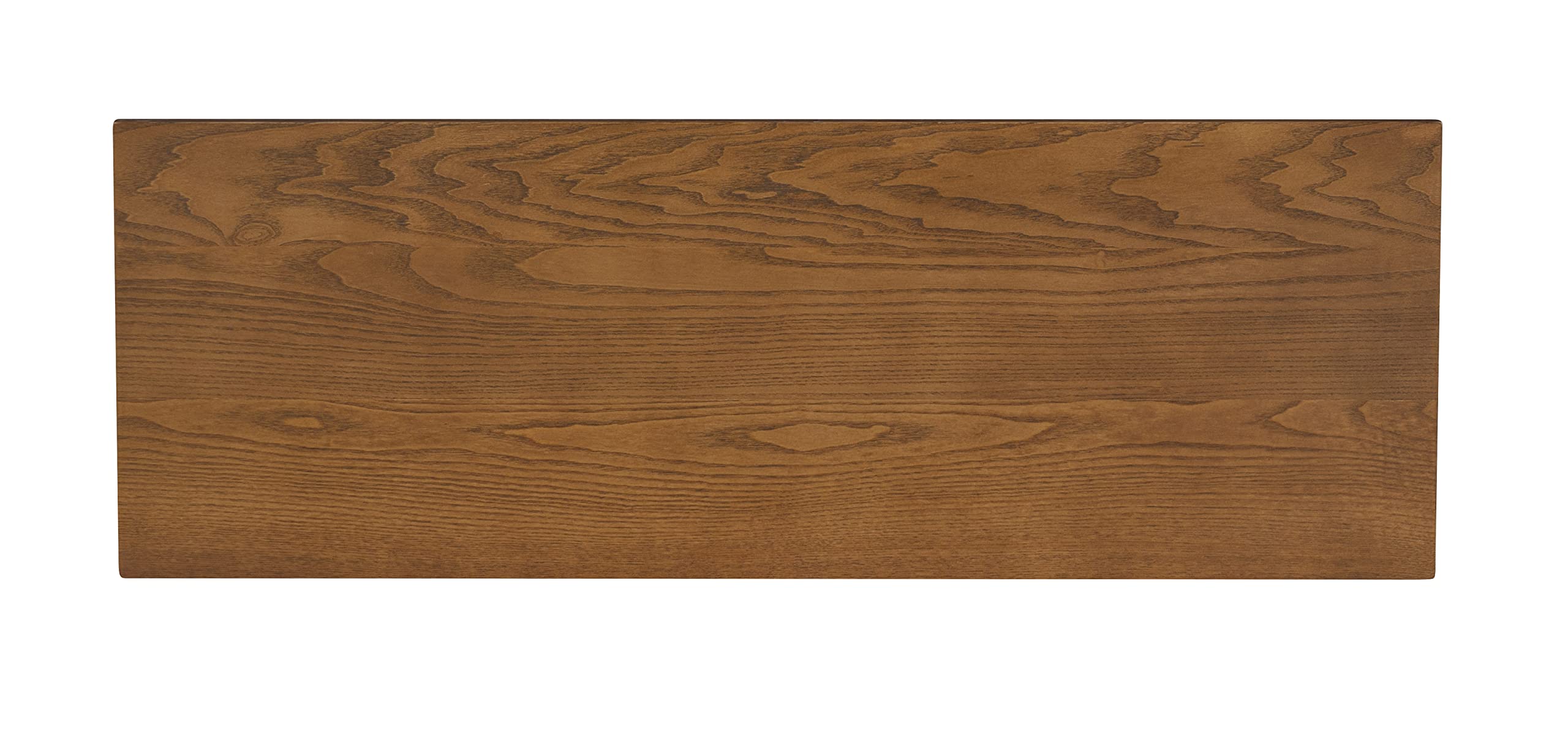 Powell Willow White Backless Dining Bench with Honey Brown Wood Top - Stylish Kitchen & Dining Room Seating for Farmhouse & Modern Decor