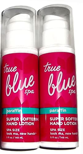 Set of 2 Bath & Body Works True Blue Spa Paraffin Hand Lotion - 5oz Each, Hot Pink Pump Bottles for Soft & Hydrated Hands | Perfect for Dry Skin Care & Gift Sets