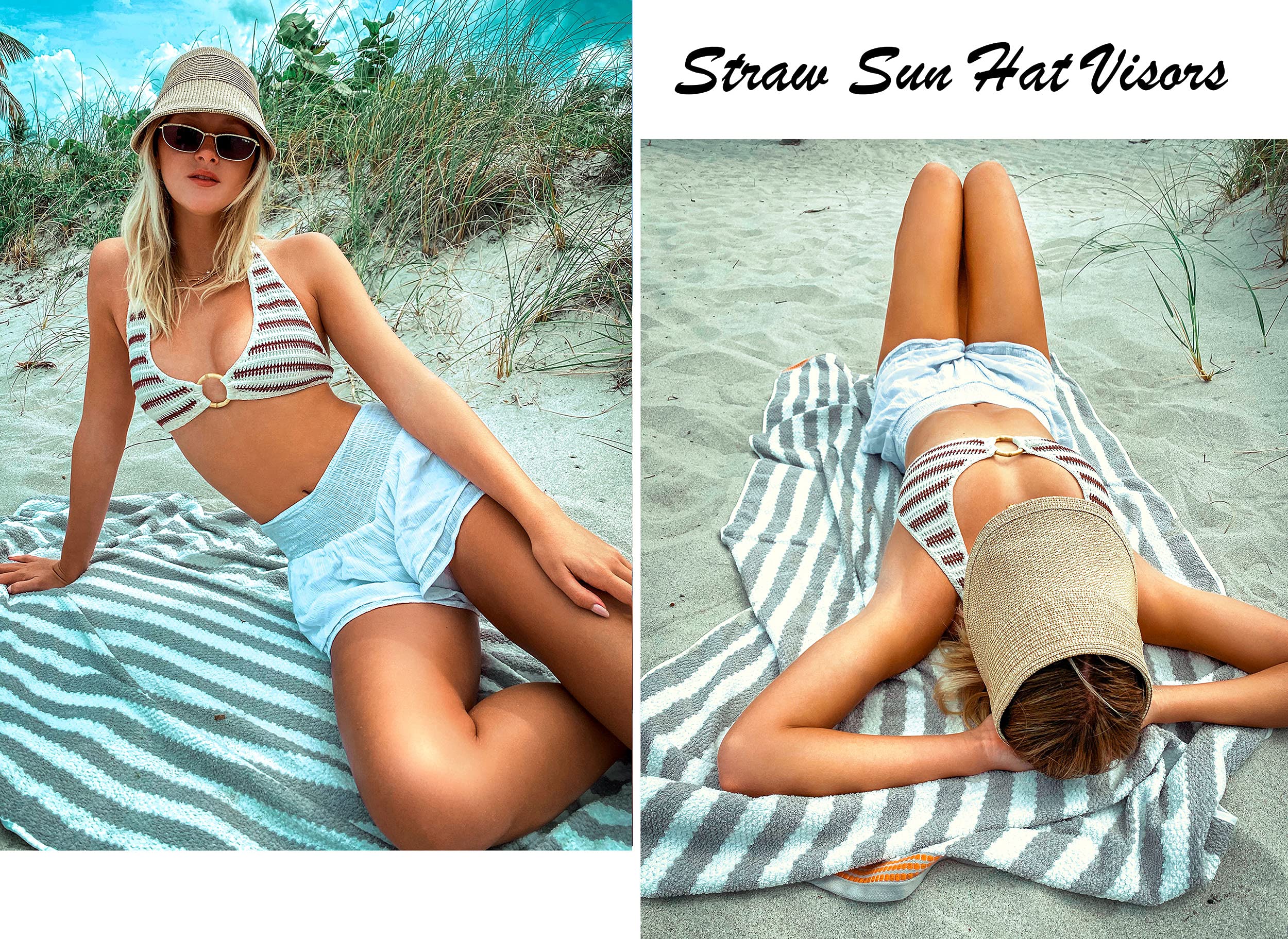 Women's Livingston Rollable Sun Visor Hat - UPF 50+ UV Protection, Adjustable & Packable for Beach, Golf, Running & Outdoor Activities