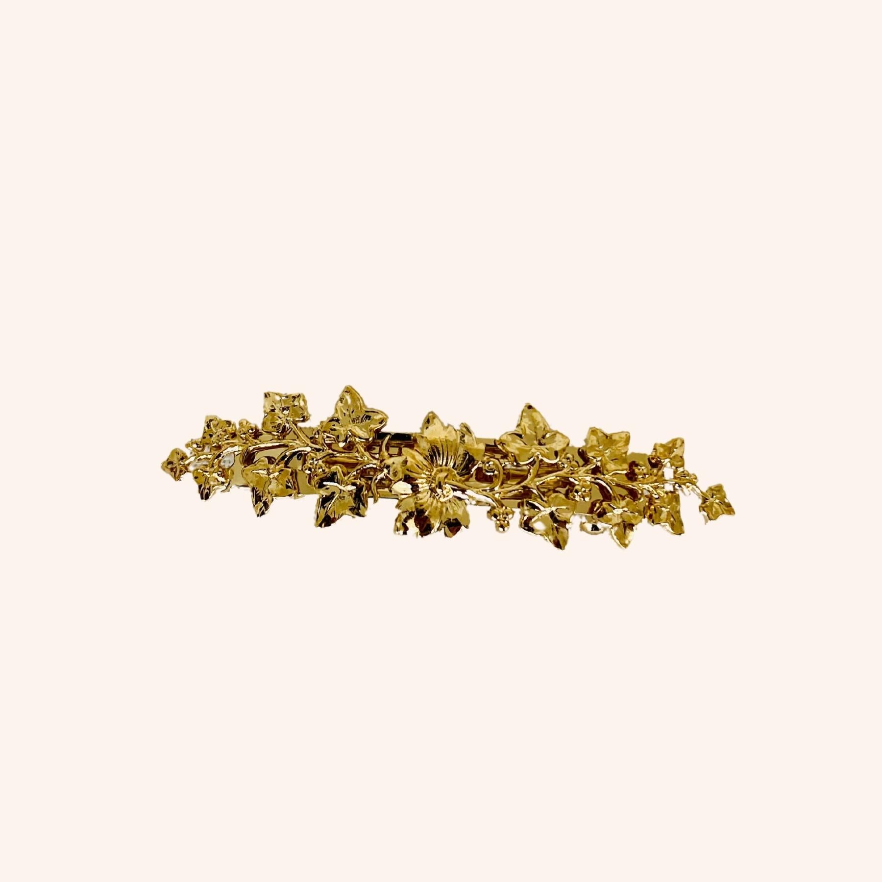Elegant Gold Calliope Hair Clip - Perfect for Weddings, Parties & Everyday Style | Petite Hair Barrettes for Women & Girls
