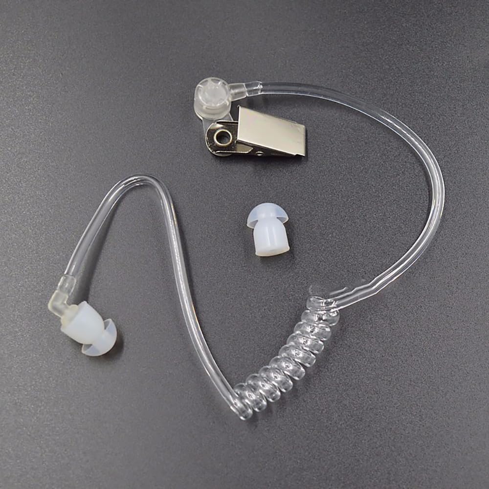 Weforu 3PCS Replacement Acoustic Tube for 2-Way Radio Headsets - Clear Coil Earpiece for Motorola & Kenwood Walkie Talkies - Perfect for Security, Construction & Outdoor Communication