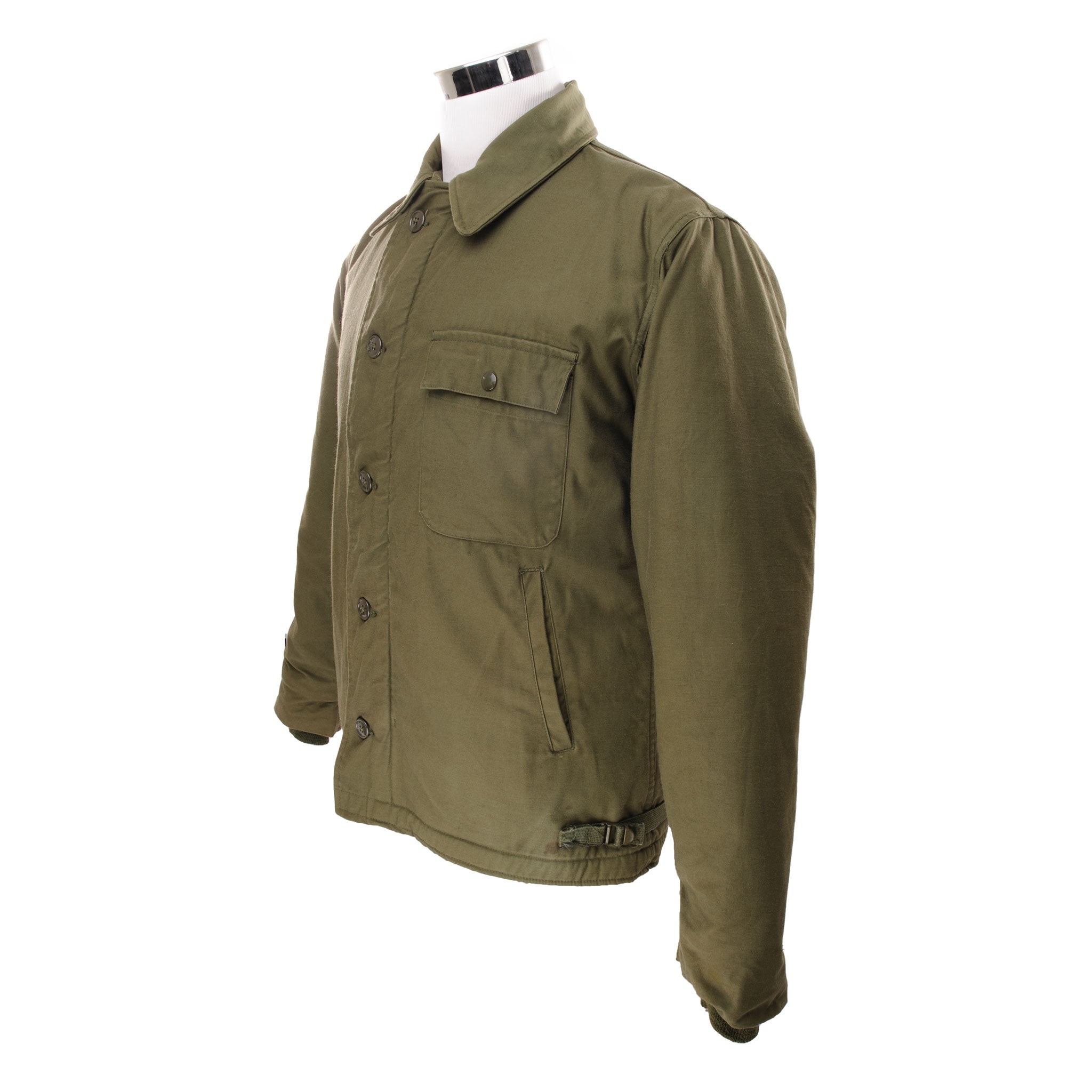 Vintage US Navy A-2 Deck Jacket Cold Weather Flight Jacket - Medium Size - Authentic 1972 Vietnam War Era - Perfect for Military Reenactments & Outdoor Adventures