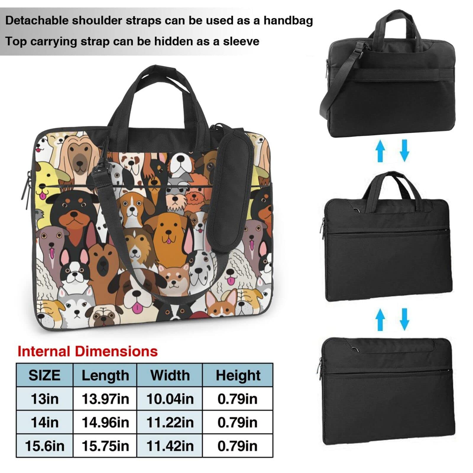 Stylish Unisex Laptop Bag for 13/14/15.6 Inch Devices - Durable Messenger Briefcase with Shoulder Strap & Tablet Sleeve - Perfect for Work, Travel & School