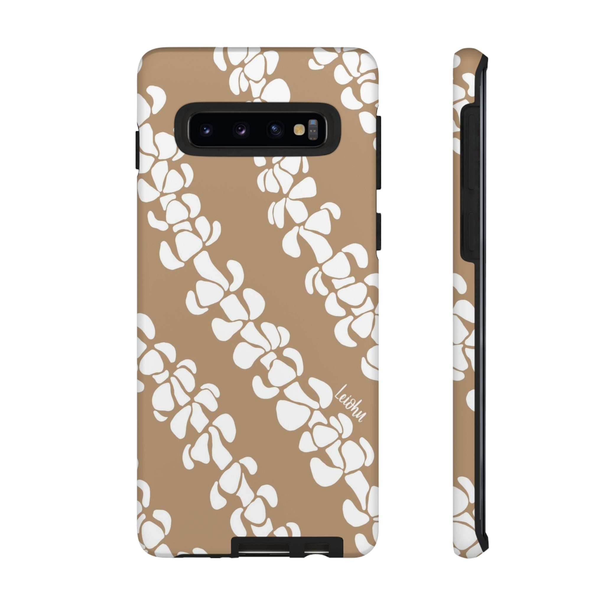 Premium Puakenikeni Tan Leather Case for Samsung Galaxy - Durable Protection with Stylish Design for Everyday Use