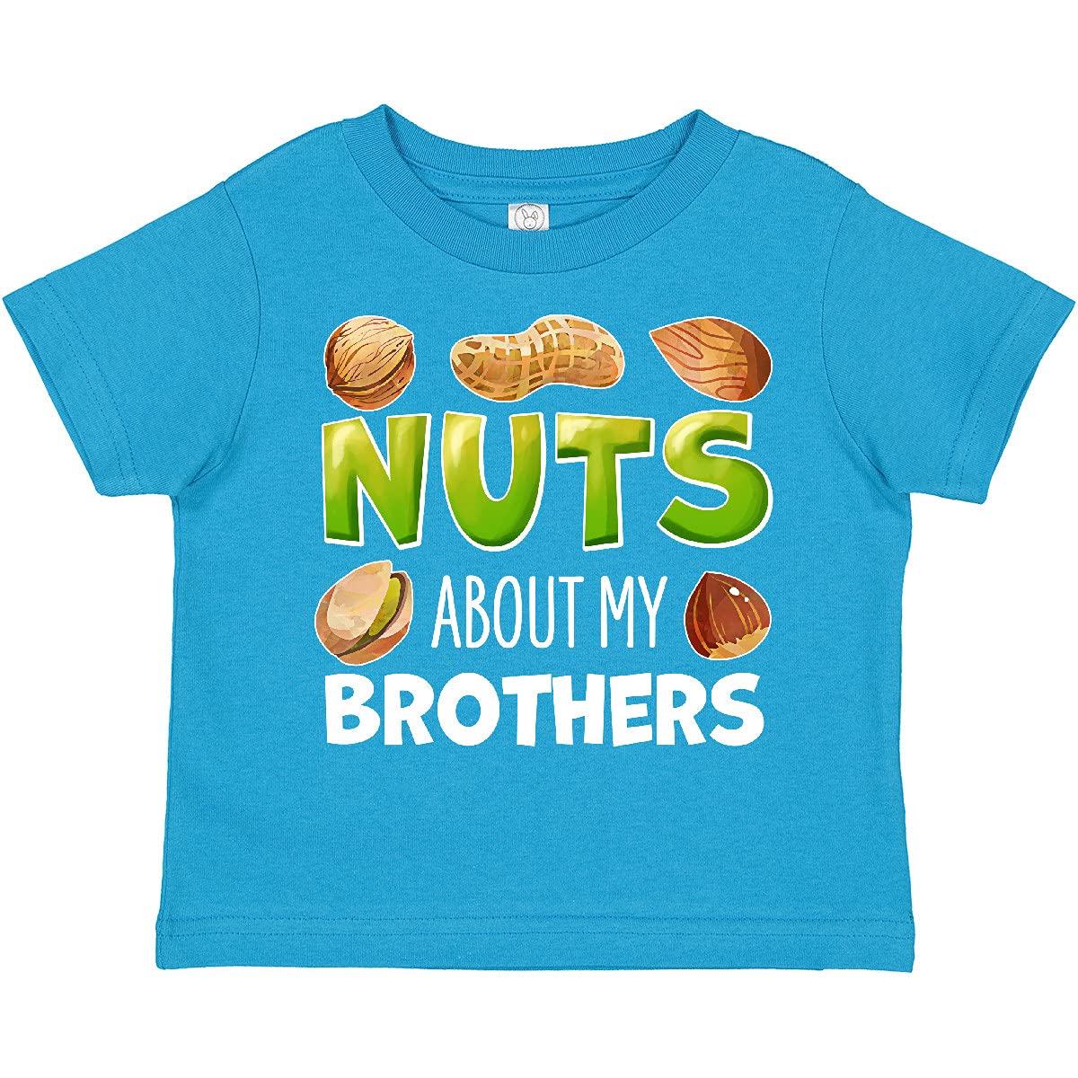 Inktastic Nuts About My Brothers Peanut Almond Pistachio Toddler T-Shirt - Cute Sibling Matching Outfits for Family Photos & Casual Wear