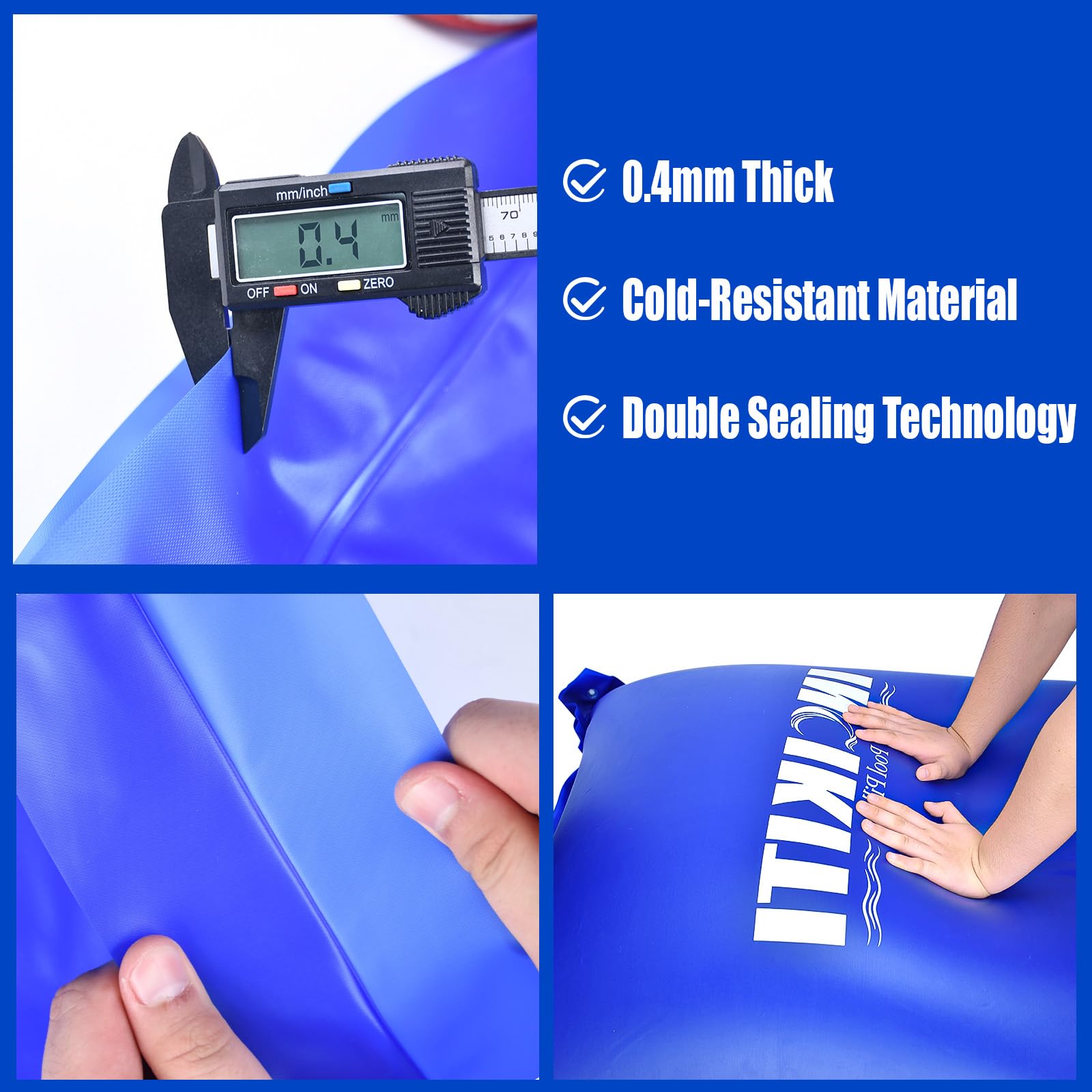**INCIKITI Above Ground Pool Pillow - 0.4mm Winter Pool Cover Air Pillow for Winterizing & Closing Pools | Prevents Freeze Damage & Extends Pool Life**    *(Use Case: Ideal for winterizing above ground pools, preventing ice damage, and maintaining pool cover integrity during cold seasons.)*