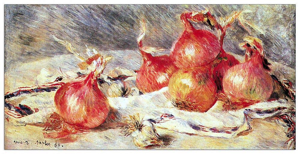 ArtPlaza Renoir Pierre-Auguste Onions Wall Art Panel - MDF Wood Decor, Multicolor, 100x50 cm - Perfect for Living Room, Bedroom & Office Decor