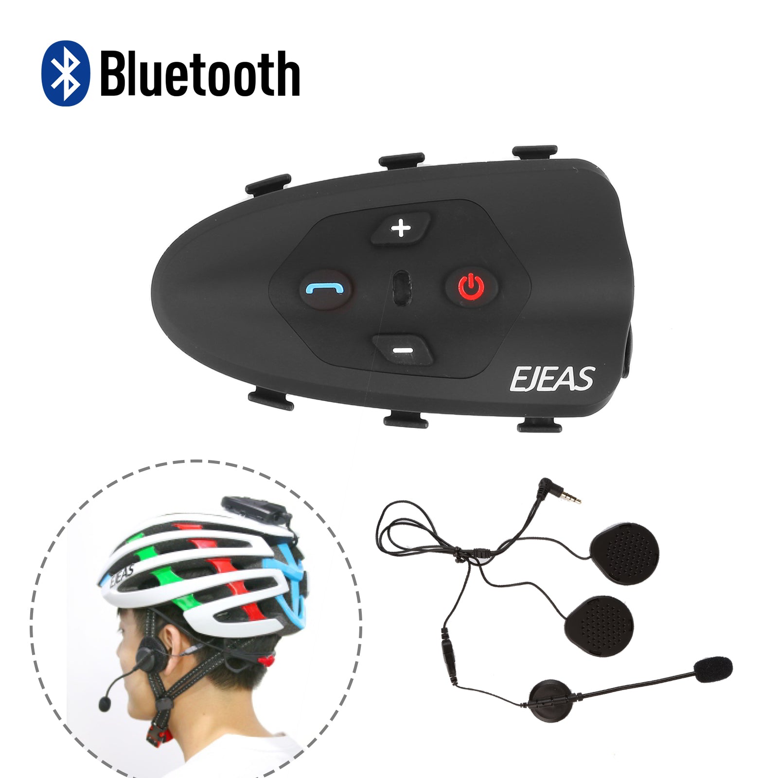V9 Bluetooth Motorcycle Helmet Intercom - Wireless Headset Communication System for Riders - Perfect for Group Riding, GPS Navigation & Hands-Free Calls
