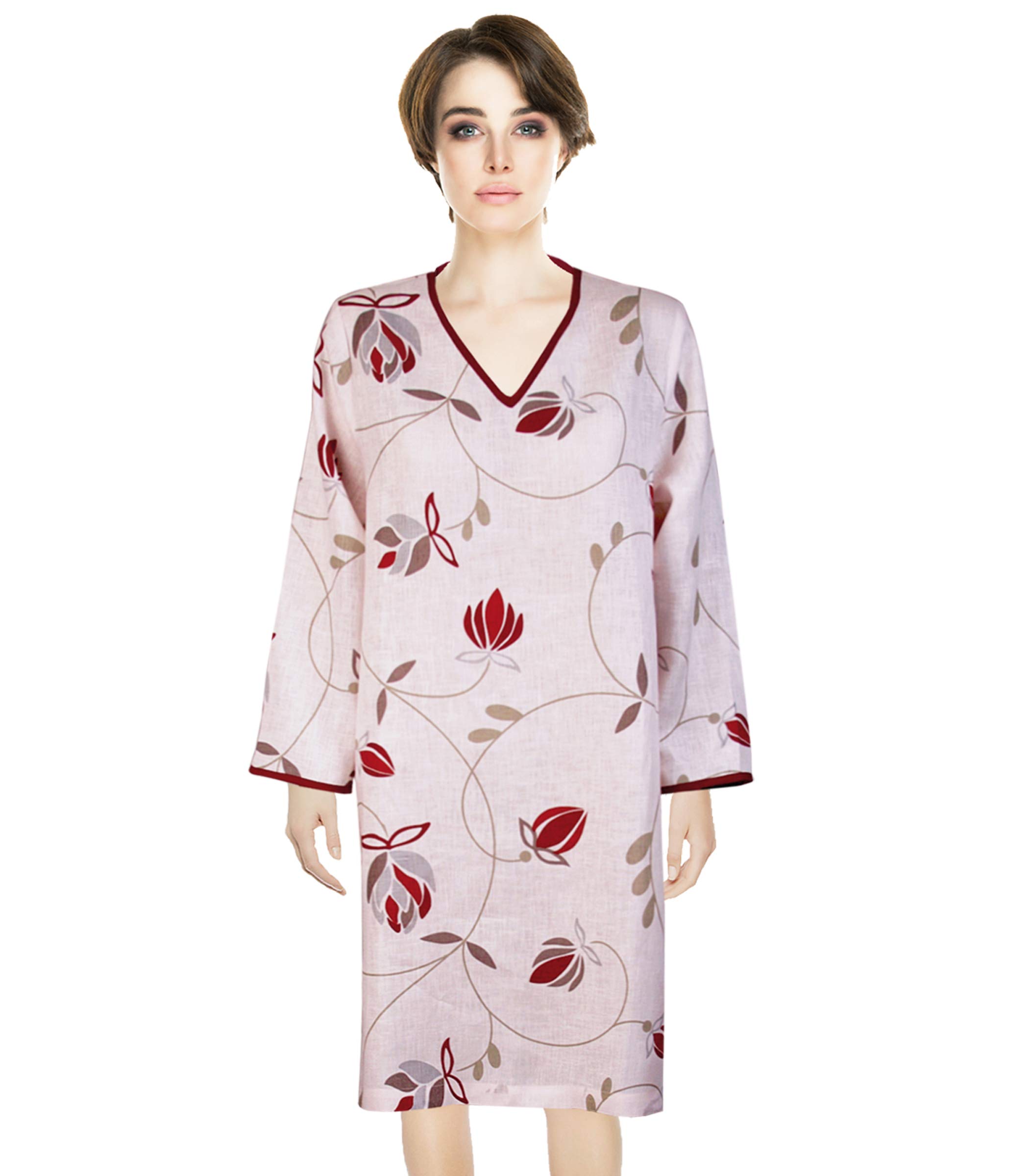 Elegant English Rose Floral Kimono Robe with Shorts & Nightgown Set - Handcrafted in Europe - Perfect for Spa, Loungewear & Bridal Gift