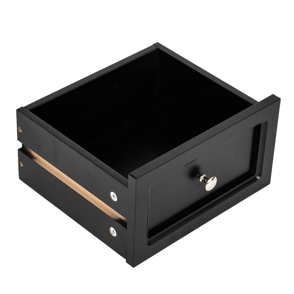 VERYKE Nightstand Set of 2 with 2 Drawers - Small Bedside Table with Metal Handles, Farmhouse Style Storage Cabinet for Bedroom, Living Room, Office - Perfect for Small Spaces & Home Organization (Black)