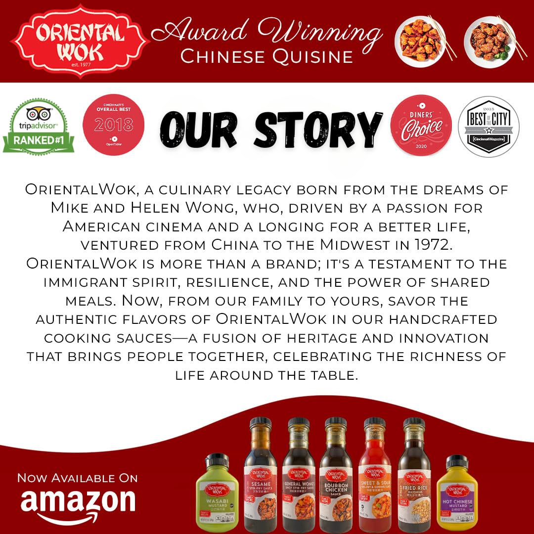 General Wong's Spicy Stir Fry Sauce - Authentic Oriental Wok Flavor, Umami-Infused Gourmet Sauce (14 oz) - Perfect for Asian Cuisine, Stir-Fry Dishes & Quick Meals