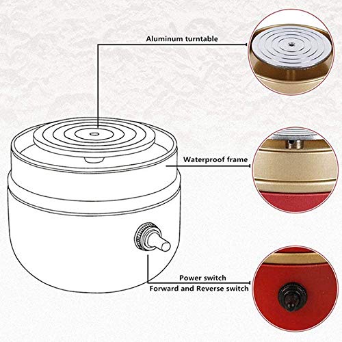 Mini Electric Pottery Wheel Machine for DIY Ceramic & Clay Art - Compact Crafting Tool with Removable Tray - Perfect for Home Studios, Classroom Projects & Beginner Potters