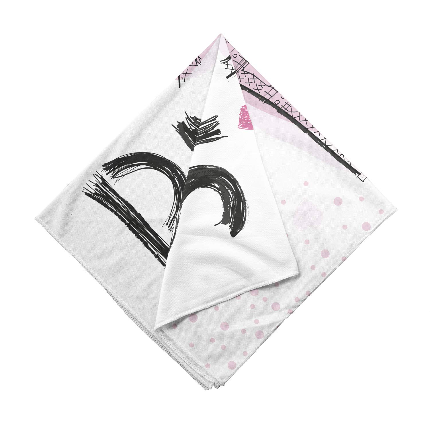 Ambesonne Eiffel Tower Bandana - Hand Drawn Sketch Design, Unisex Head Scarf & Neck Tie for Men Women - Perfect for Travel, Outdoor Activities & Fashion Accessories