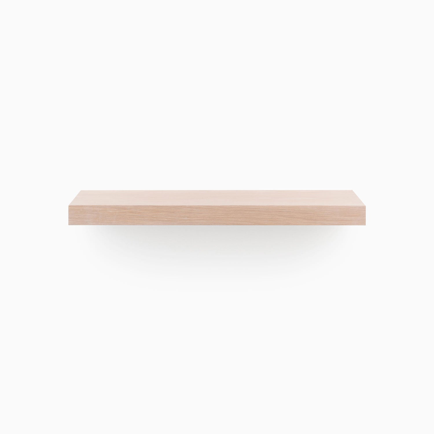 Aksel Unfinished White Oak Floating Shelf - Rustic Wood Wall Shelves for Home Decor, Kitchen, Bathroom & Office Storage - Easy DIY Installation