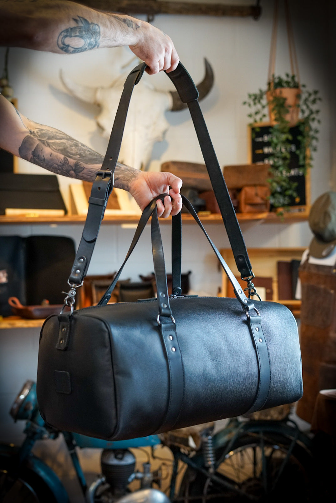 Premium Weekend Warrior Backpack - Two Tone Pebbled Black with Flat Black Accents - Perfect for Travel, Work & Outdoor Adventures