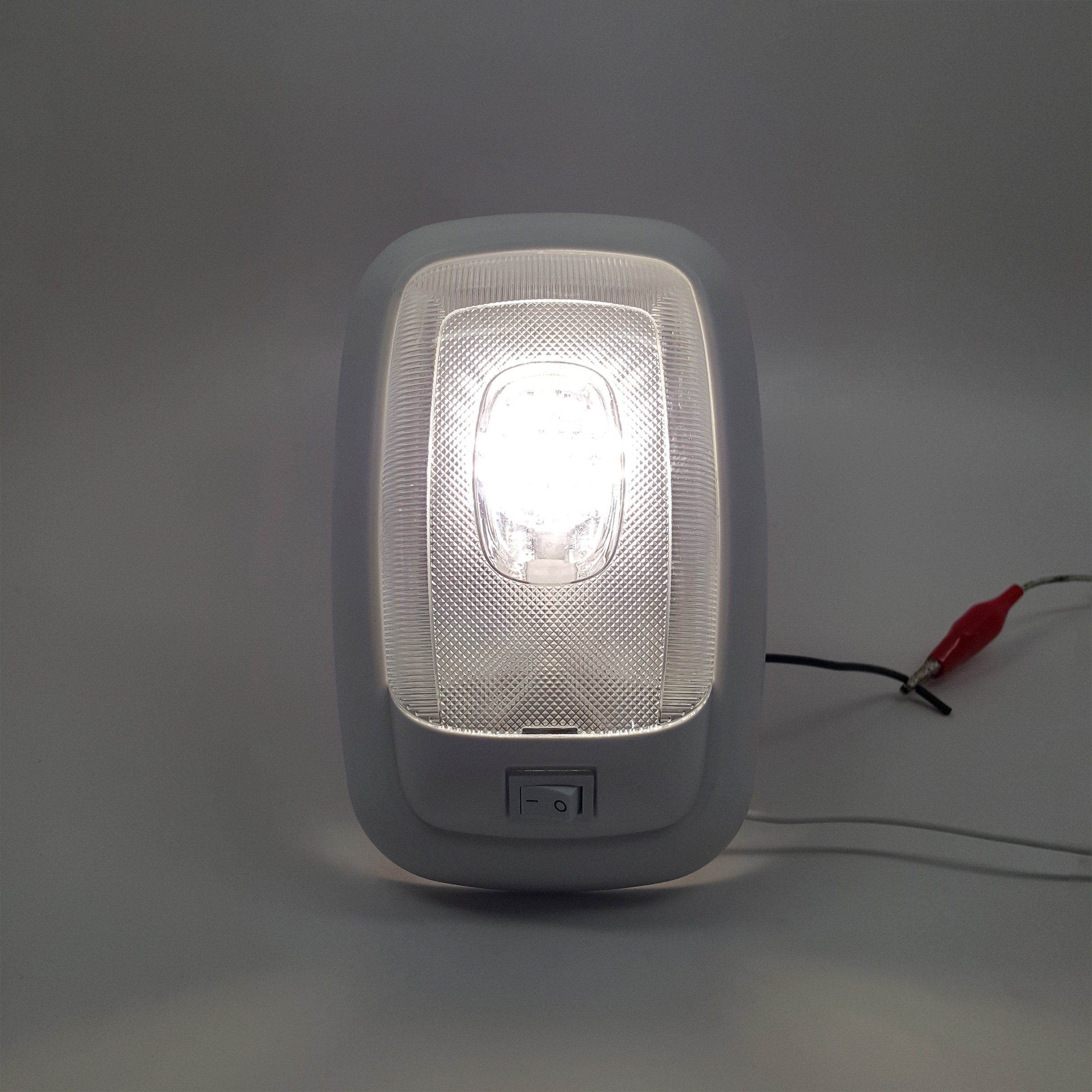 RecPro RV LED 12v 4200K White Dome Ceiling Light with Clear Lens - Single Fixture for Camper, Trailer & Motorhome - Perfect for Kitchen, Bathroom & Bedroom Lighting